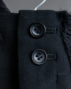 "COMME des GARCONS" Ruffle & tulle asymmetrical docking sarouel slacks