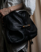 "GUCCI" Bamboo design combination chain shoulder leather bag