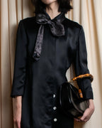 "THOM BROWNE" Shiny long hidden button shirt