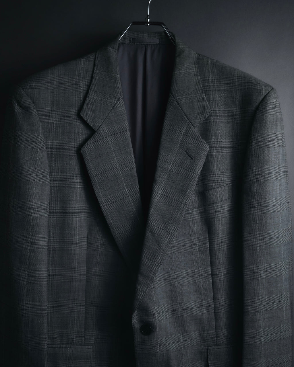 "YVES SAINT LAURENT" 80’s-90’s glen check tailored suit set