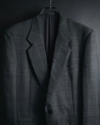"YVES SAINT LAURENT" 80’s-90’s glen check tailored suit set