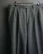 -MOOD MILLÉSIMES- 80’s-90’s Prince of Wales check wool double-breasted setup suit