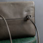 "Delvaux" Front D metal charm design horizontal leather shoulder bag