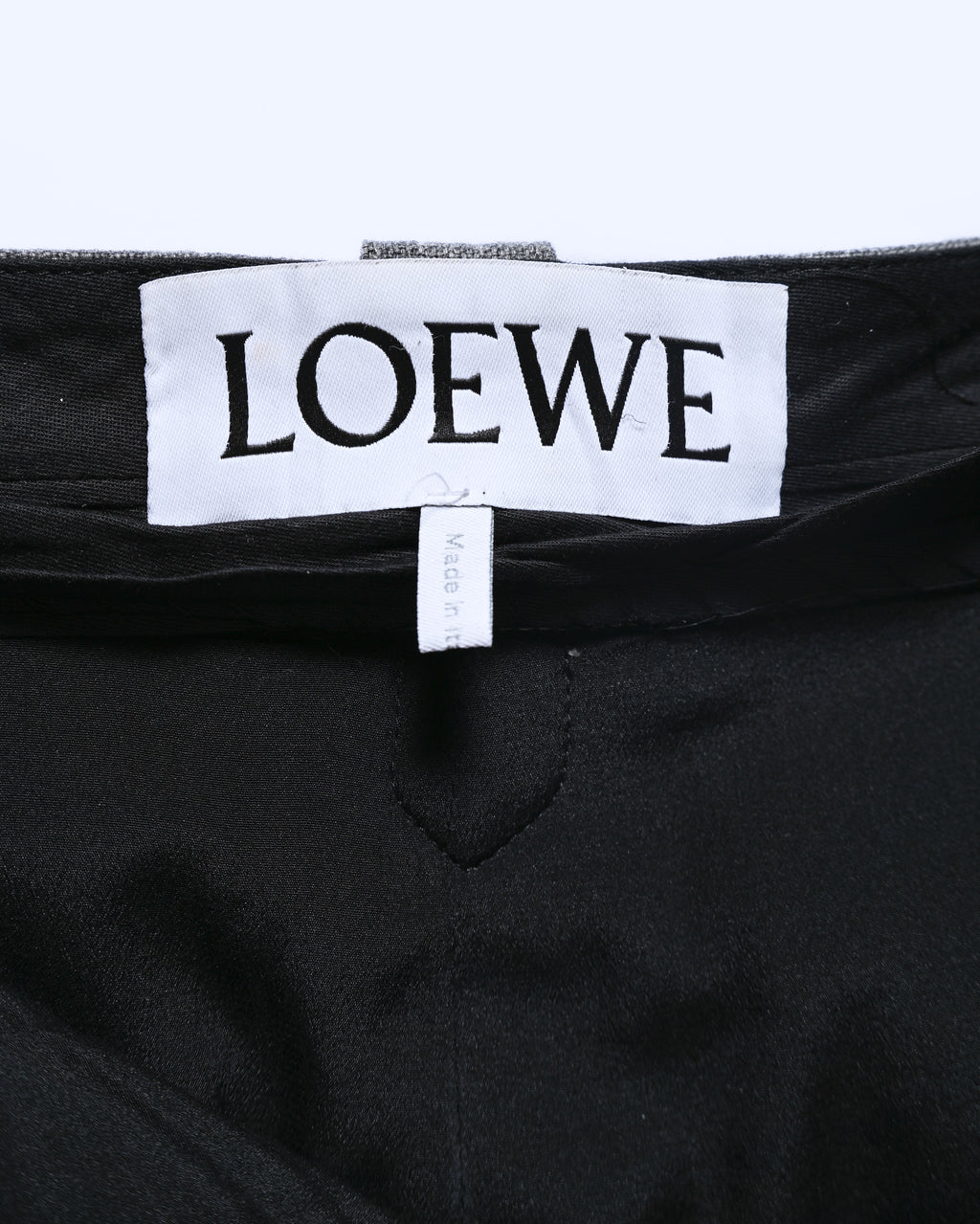 LOEWE/ 2019AW Two Tuck Wool Wide Shorts Gray