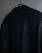 "DOLCE & GABBANA" Double-breasted bejeweled button check pattern jacket