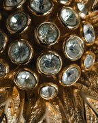 Christian Dior Floral Sunburst Crystal Brooch