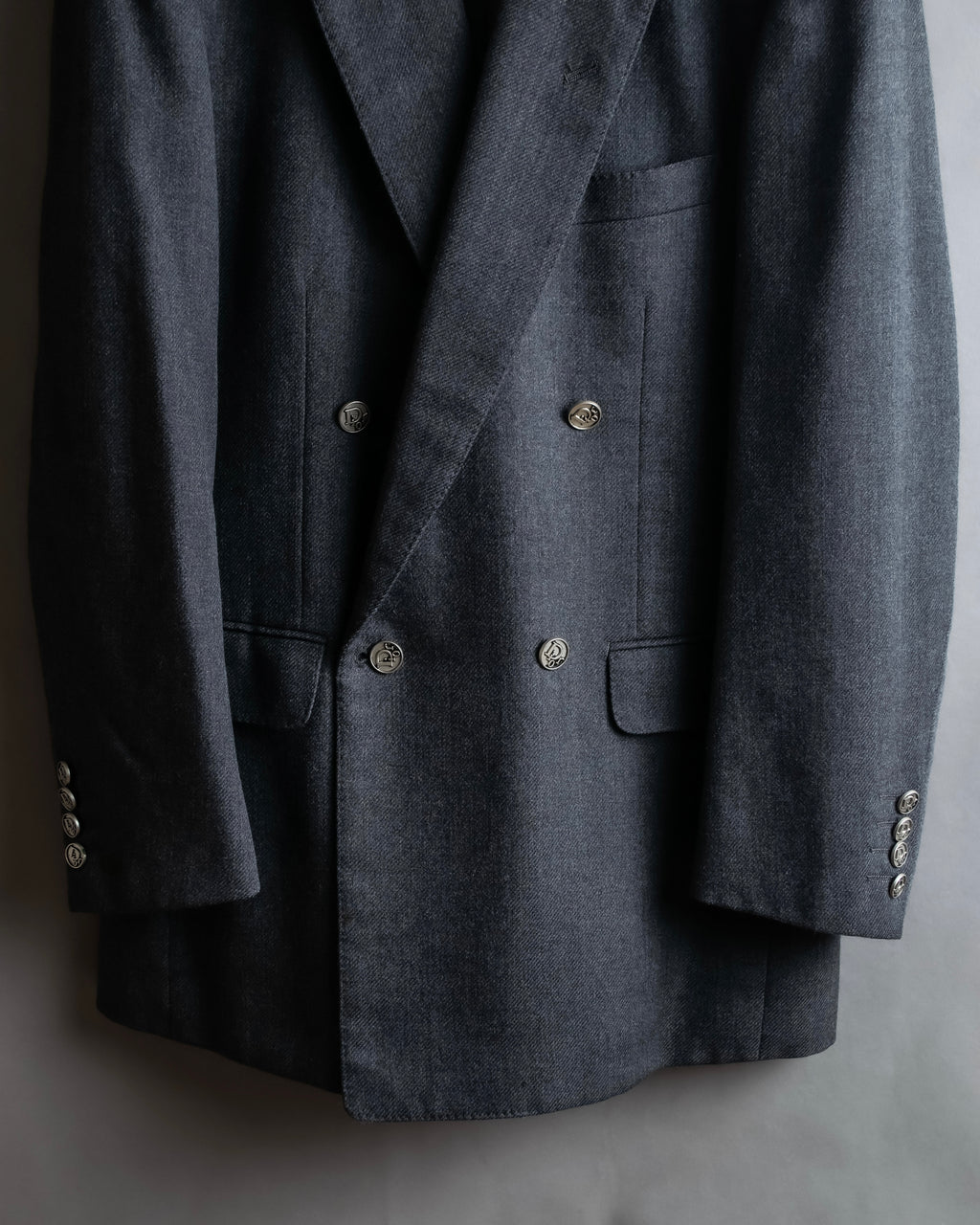 "Christian Dior" Metal button double-breasted tailored jacket