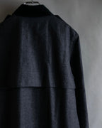 "GUCCI" 70's velvet collar design long coat