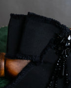 "GUCCI" Black bejeweled grosgrain ribbon