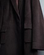 "VALENTINO" Shaped silhouette mocha brown chester coat