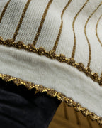 "GUCCI" Gold stripe knit maxi skirt