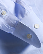 ARMANI COLLEZIONI/ Snap Button-down Oversized Dress Shirt Light Blue