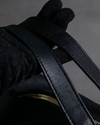 "CELINE" Various studs horizontal leather 2way bag