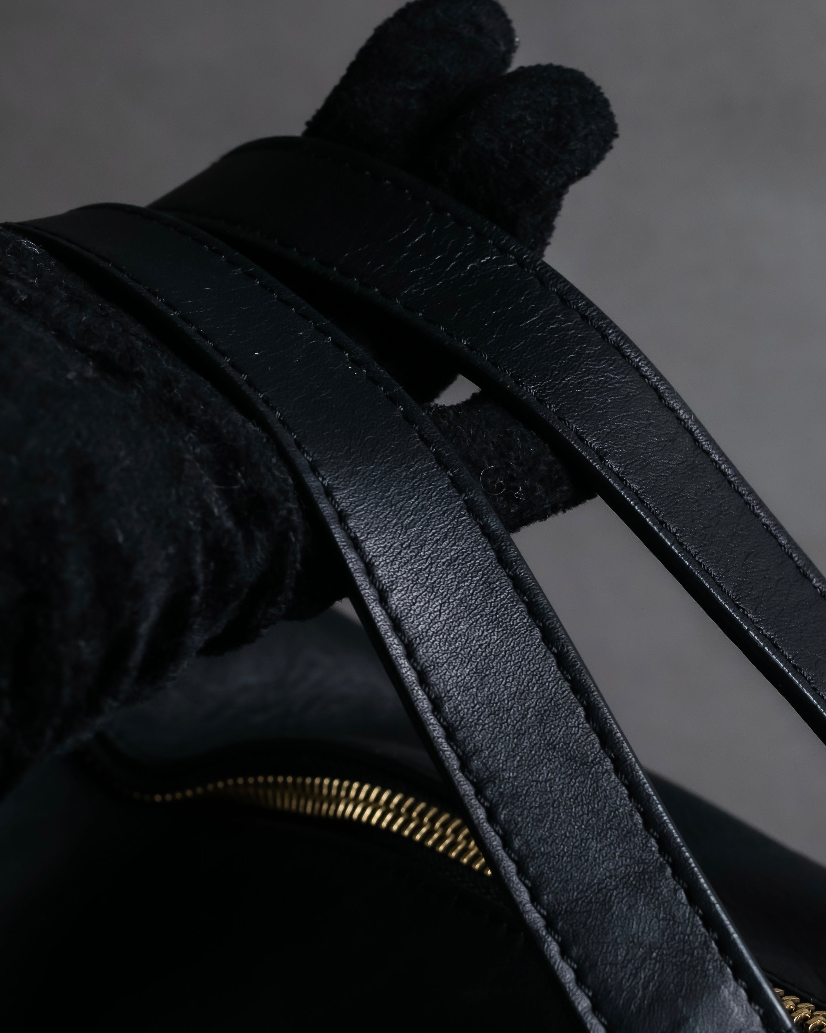 "CELINE" Various studs horizontal leather 2way bag