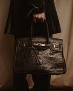 -SPECIAL- "Pierre Cardin"
90’s real crocodile leather top handle bag