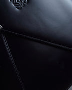 "LOEWE" Logo engraved leather briefcase bag