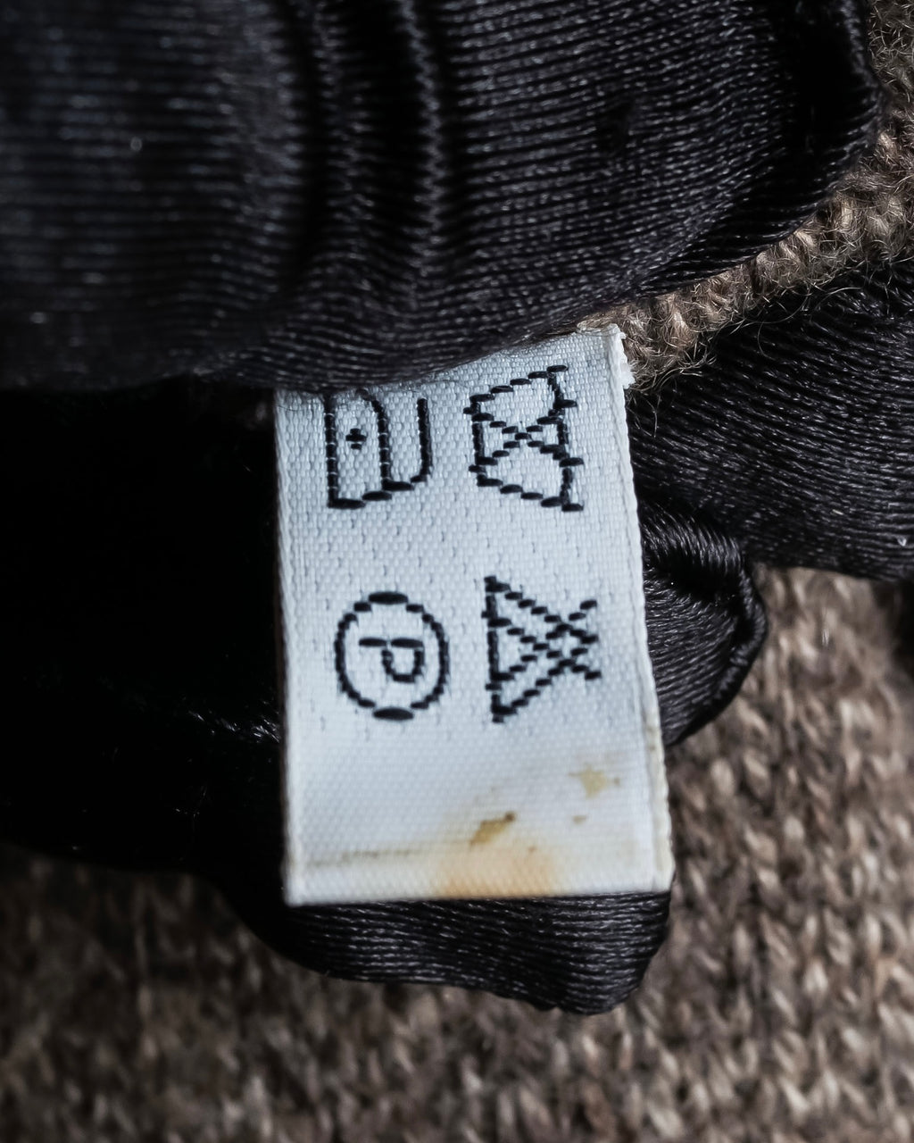 Vintage cashmere knit fur dogged reversible long gilet