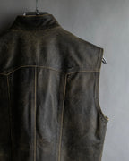 "CHANEL" 2000AW Karl Lagerfeld period calf leather vest