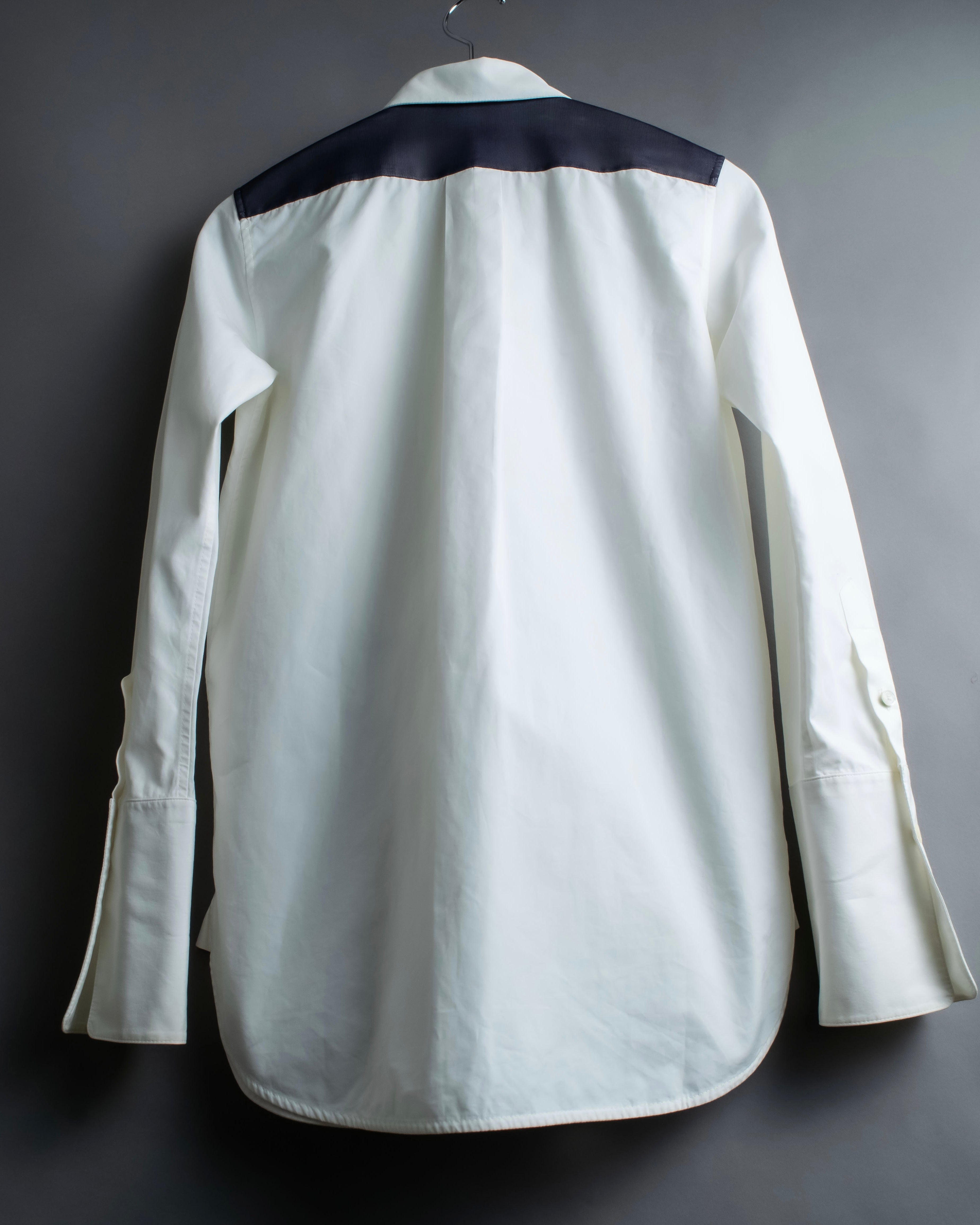 "CELINE" Combination color dress shirt