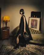 –SPECIAL– “JIL SANDER” 20’s Bamboo handle grained leather shopper bag