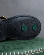 "COACH×FRYE" Brass buckle design shearling lined biker boots