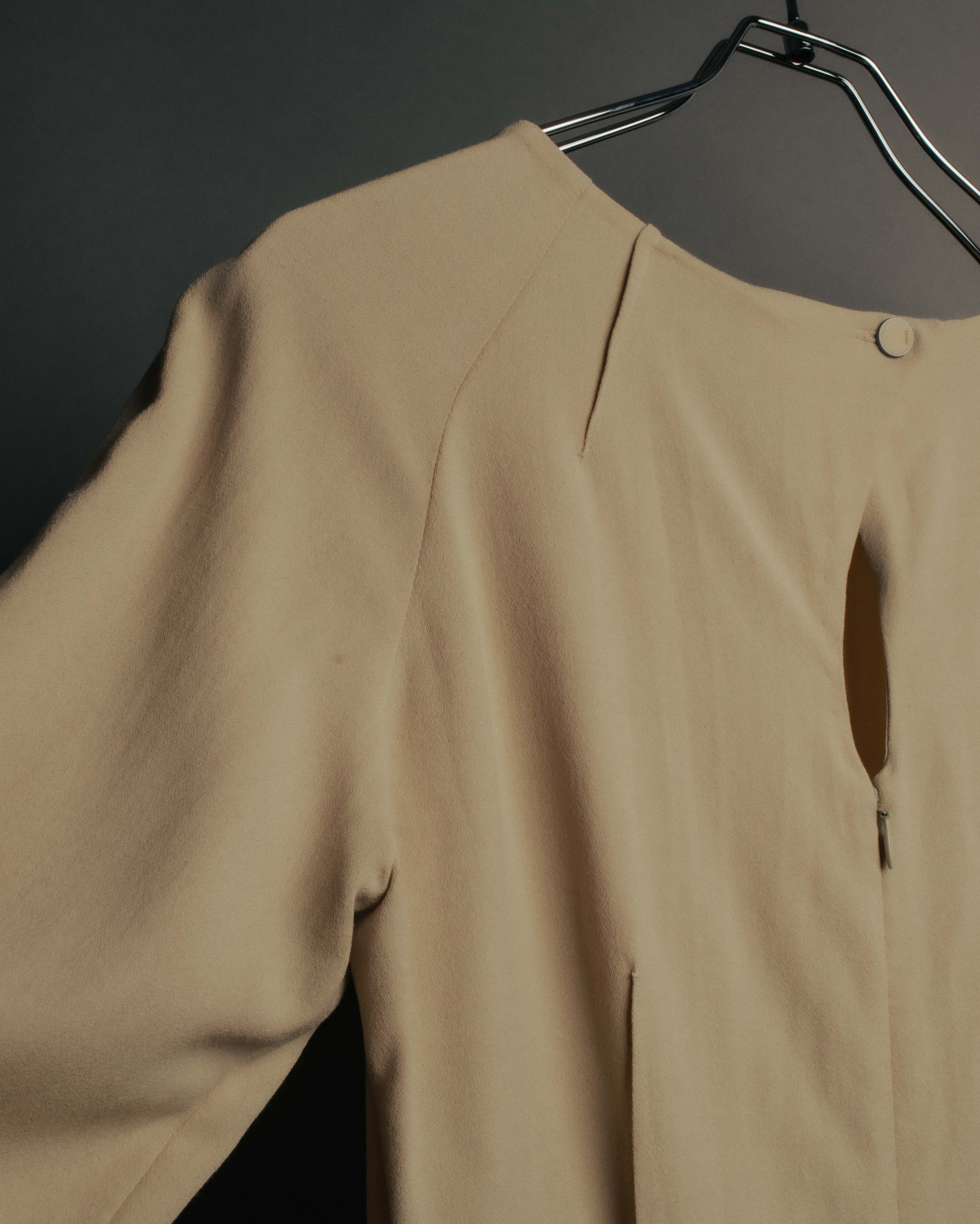"FENDI" 00's-10's Draped wool blend dress