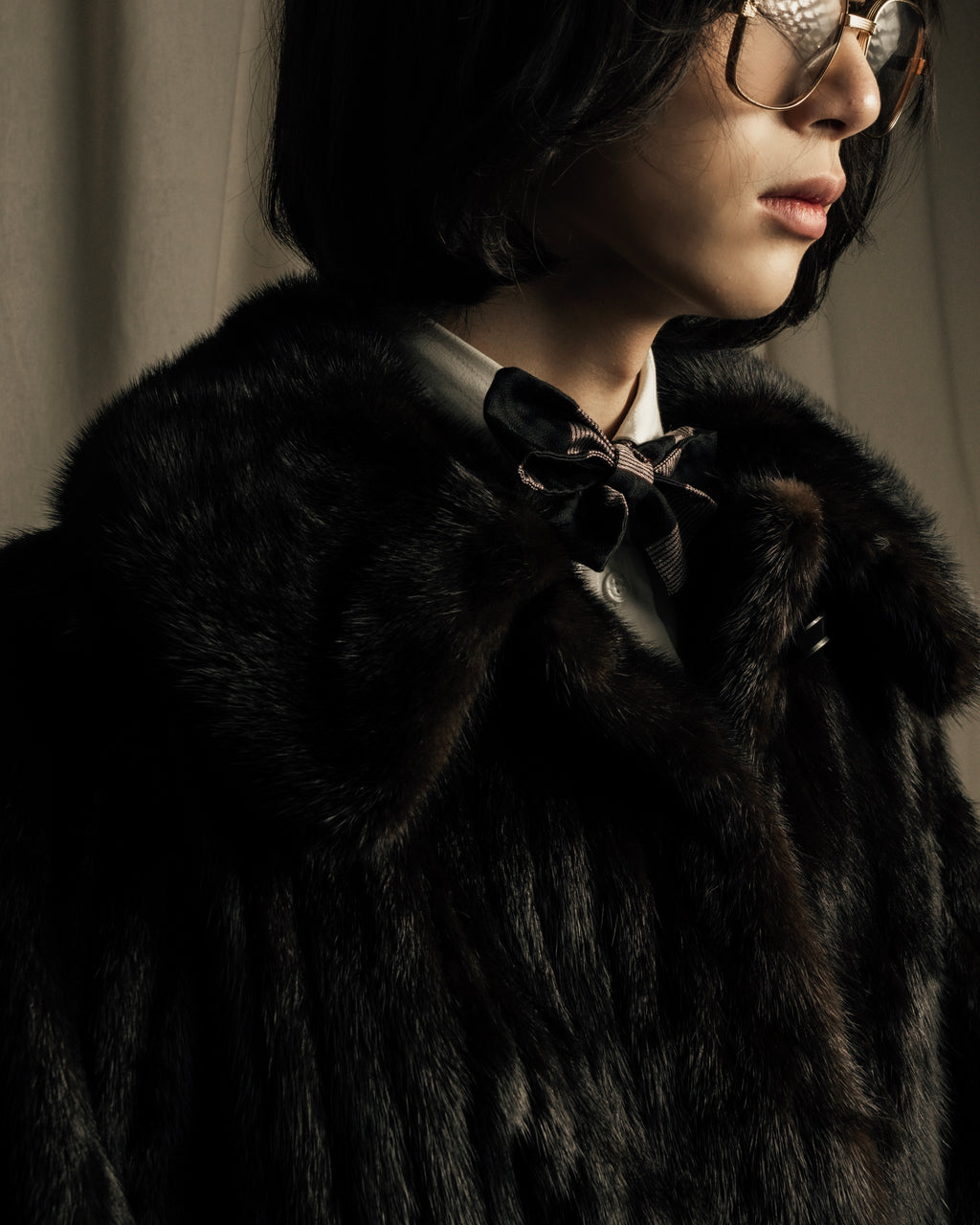 -SPECIAL- "Christian Dior Boutique Paris" 70's-80's Panel work design 100% mink fur coat