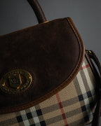 "BURBERRYS" 90’s PVC＆leather 2-way bag