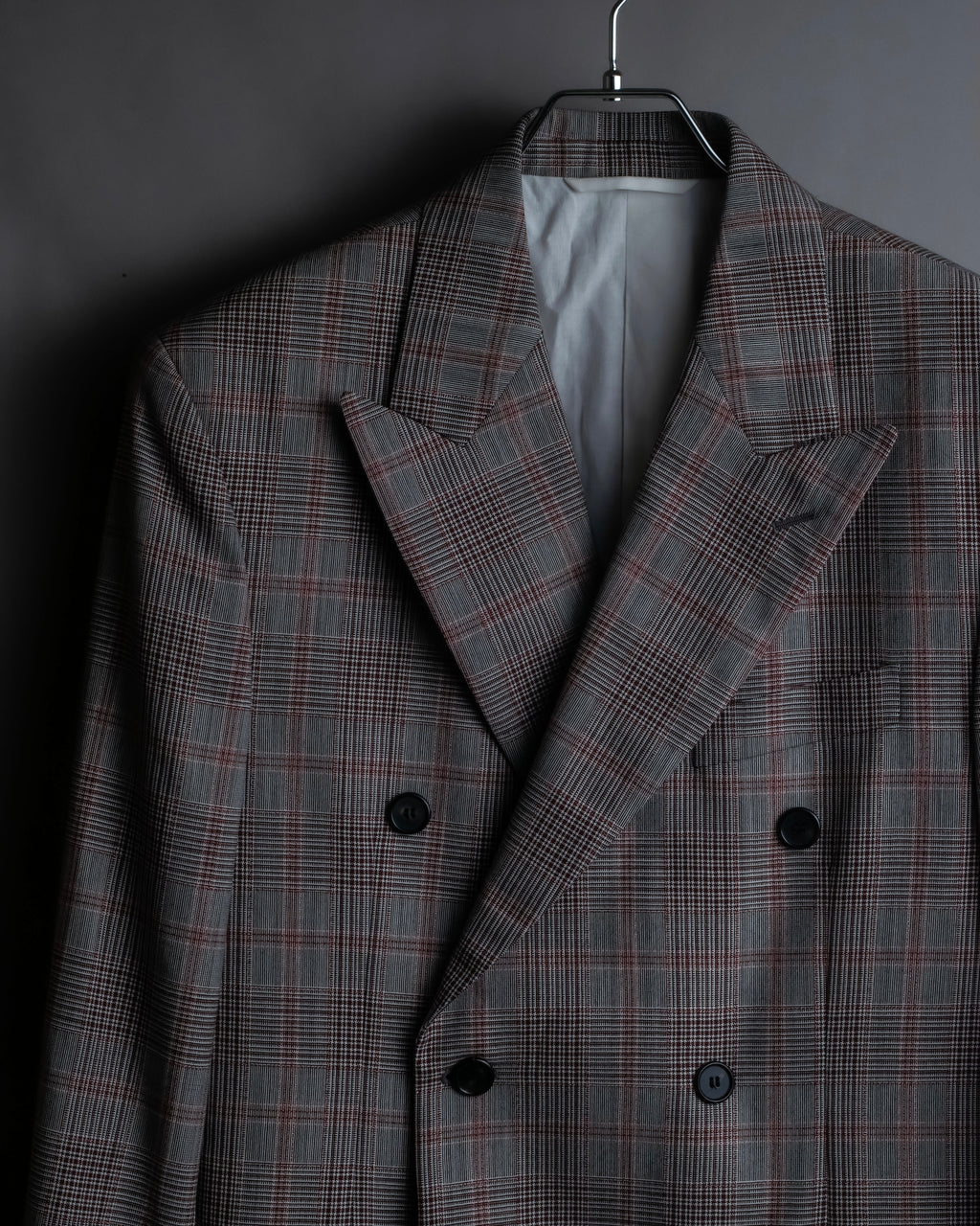 "Calvin Klein" Glen check oversized double breasted jacket