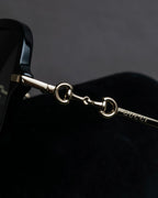 "GUCCI" Horsebit motif temple design big square frame sunglasses