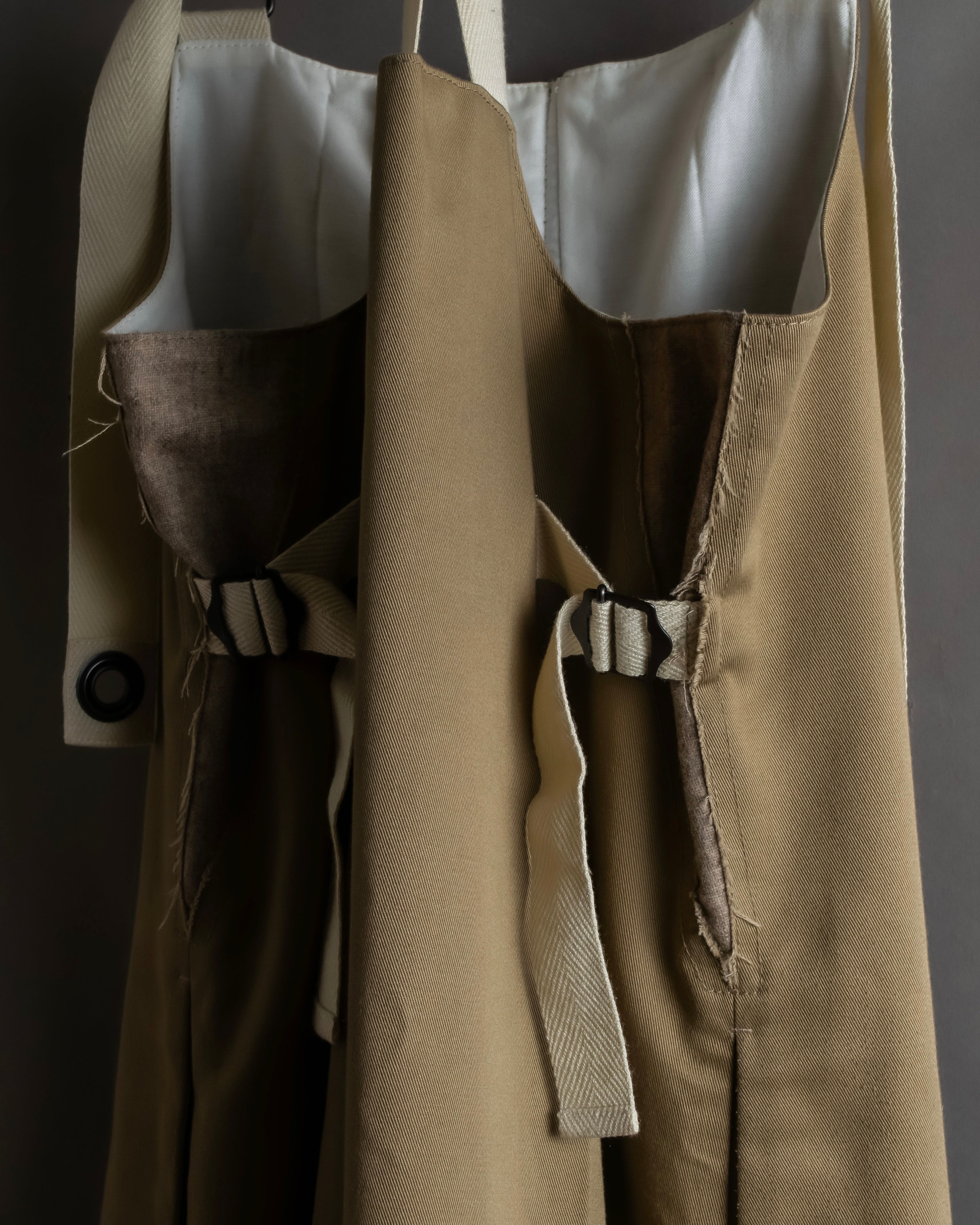 "Y's" 17AW twill woven flare silhouette jump skirt