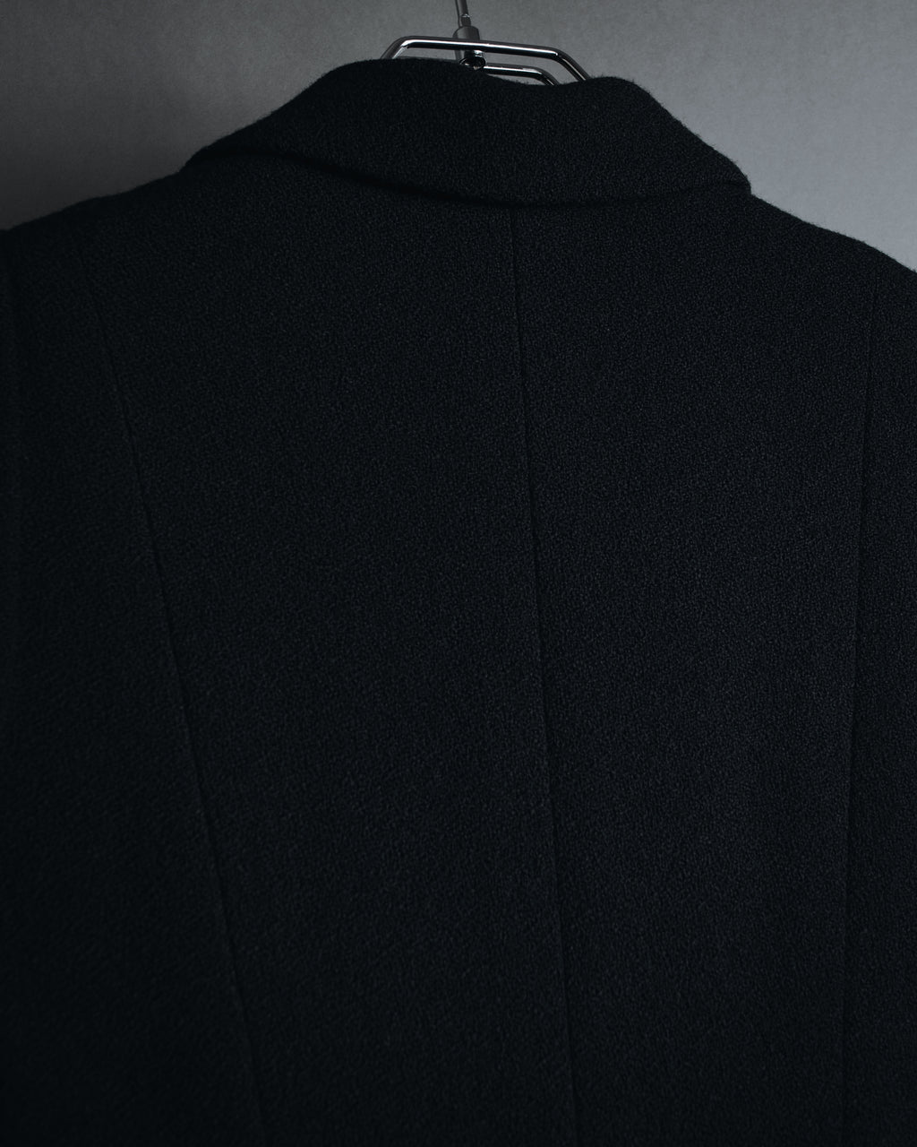 –SPECIAL– "CHANEL" 04SS sculpted princess-line wool crepe coat