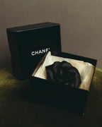"CHANEL" 80's-early 90's Sculptural camellia brooch