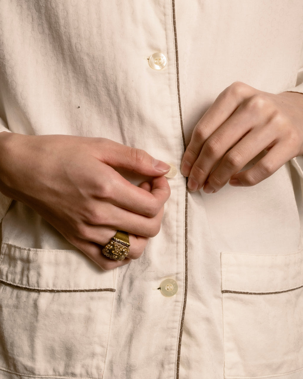 "CELINE" 90's-00's Macadam print pajama set up