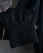"PRADA" V-neck relaxed wool high gauge knit pullover