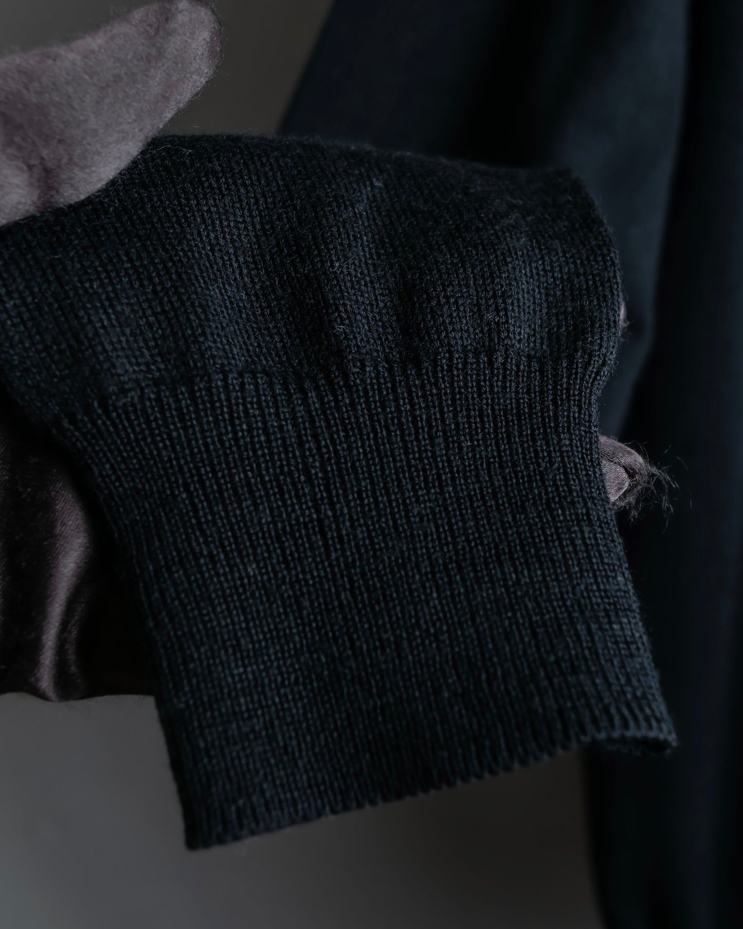 "PRADA" V-neck relaxed wool high gauge knit pullover