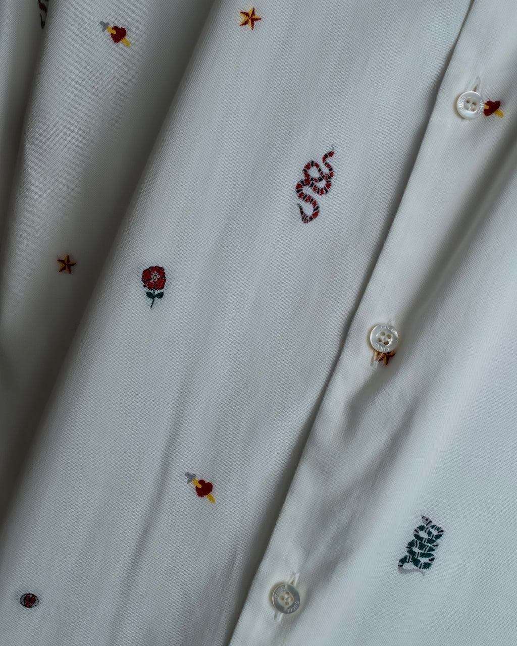 "GUCCI" Michele period iconic motif embroidered shirt