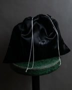 "YVES SAINT LAURENT" Silver parts design Muse toe leather bag