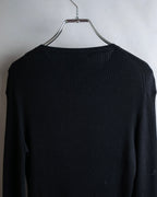 "PRADA" Ribbed black color pullover knit
