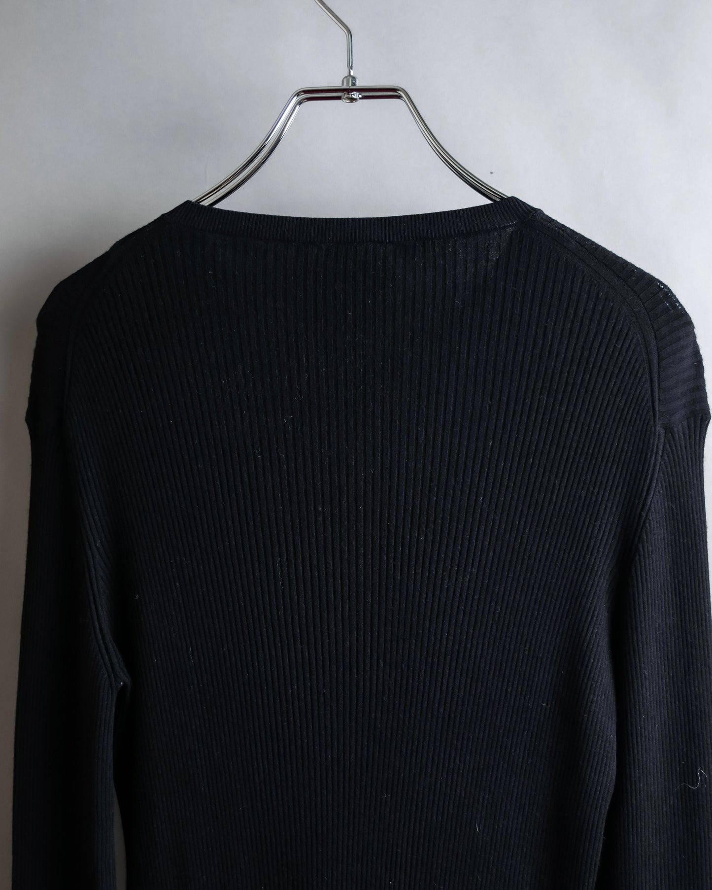 "PRADA" Ribbed black color pullover knit