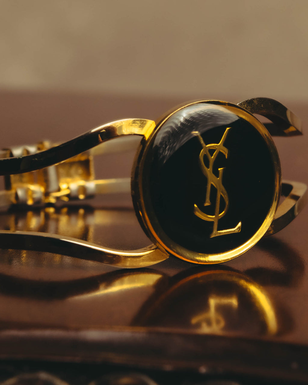 -SPECIAL- "Yves Saint Laurent" 80's-90's Iconic cassandre logo vintage bangle