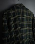 "Christian Dior" Windowpane check tailored jacket