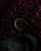 "robe de chambre COMME des GARCONS" Cable knit sheer shirt collar cardigan