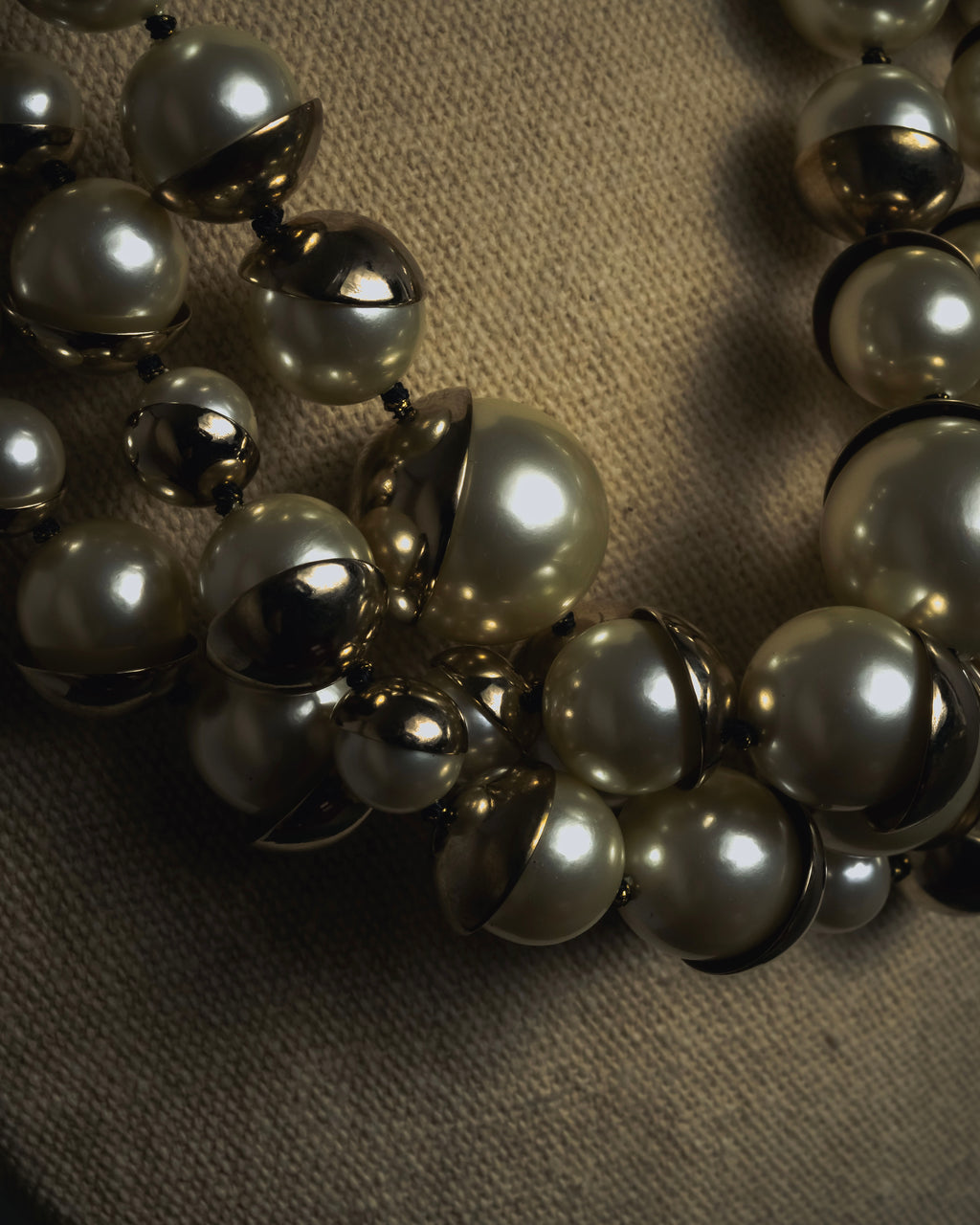 -SPECIAL- "Christian Dior"
John Galliano period Pearl Metal Design Layered Necklace