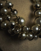 -SPECIAL- "Christian Dior"
John Galliano period Pearl Metal Design Layered Necklace