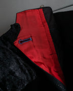 "PAUL SMITH" Peaked lapel tailored jacket and tapered slacks in glittery striped pattern set up