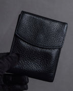 "MAISON MARGIELA" Grain texture leather snap wallet
