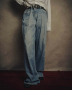 -MOOD MILLÉSIMES- 00’s softly faded loose straight denim pants 569 by “Levi’s”