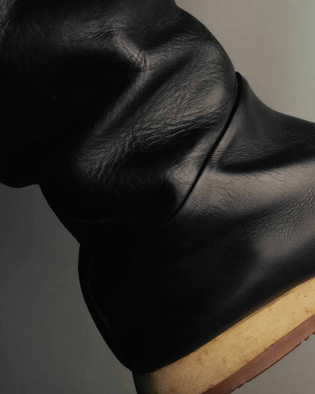"Hermès" 90's-00's Minimal leather knee-high boots