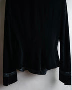 "ARMANI COLLEZIONI" Satin switched design velvet jacket